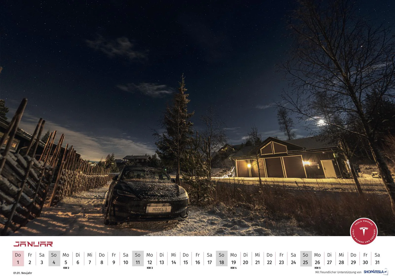 Tesla Kalender 2026 vom TFF & Shop4Tesla - Image 2